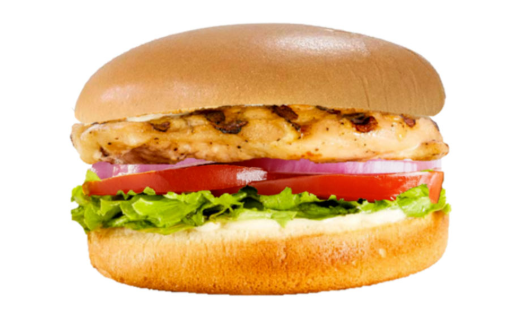 Grilled Chicken Sandwich with fresh vegetables - Kings Drive In California