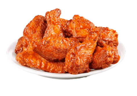 Spicy hot wings with dipping sauce - Kings Drive In appetizers in Central Valley California
